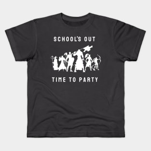 schools out time to party roleplaying game style Kids T-Shirt